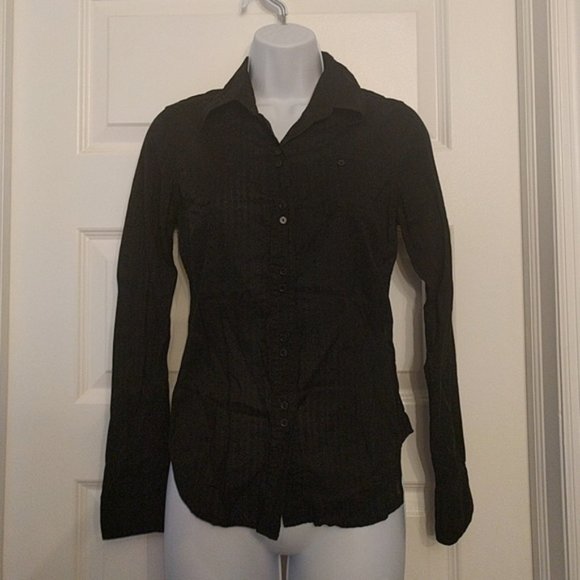 Jacob Conexion black button up blouse workwear career SZ XS - Picture 1 of 6